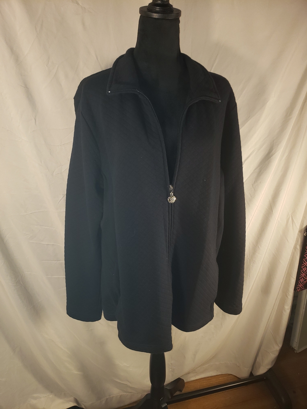 Basic Editions Black Lightweight Full-Zip Shirt Jacket - XL